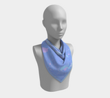 New York City Map Blue Twilight Square Scarf