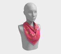 London Map Red Scarf