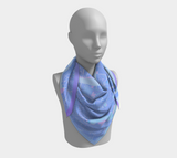 New York City Map Blue Twilight Square Scarf