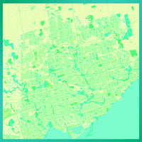 Toronto Map Stonehenge Scarf
