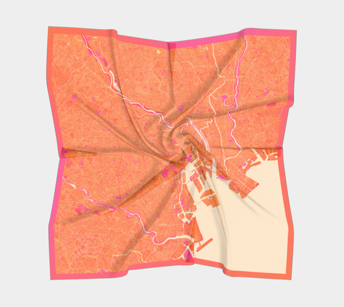 Tokyo Japan Map Scarf – The Official Scribble Maps Store