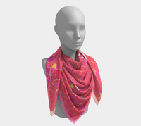 London Map Red Scarf