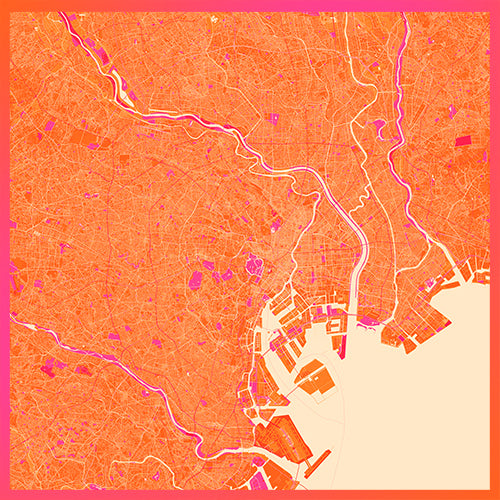 Tokyo Japan Map Scarf – The Official Scribble Maps Store